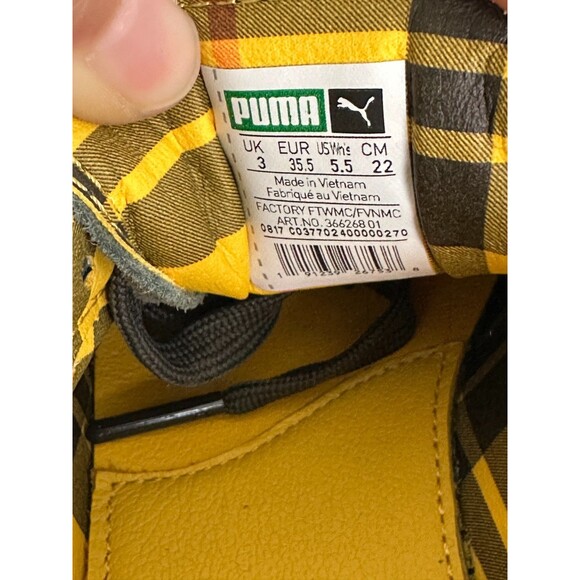 PUMA x Fenty Cleated Creeper Suede Platform Green Yellow Brazil Women's 5.5 NEW - Picture 9 of 12